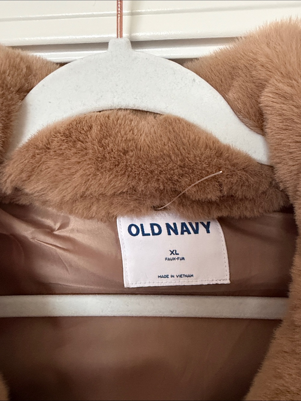Old Navy Plush Teddy Jacket in Camel Brown - Picture 2 of 3